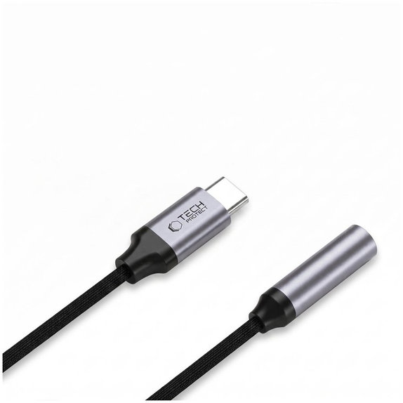 Адаптер Ultraboost USB-C To Mini Jack 3.5MM DAC, Iron Grey, Tech-Protect