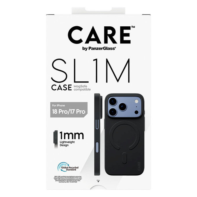 Калъф SL1M с MagSAFE за iPhone 18 Pro/17 Pro/16e, Черен, PanzerGlass