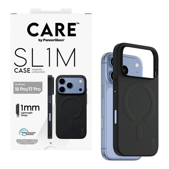 Калъф SL1M с MagSAFE за iPhone 18 Pro/17 Pro/16e, Черен, PanzerGlass