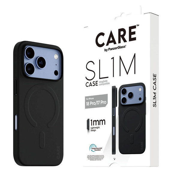 Калъф SL1M с MagSAFE за iPhone 18 Pro/17 Pro/16e, Черен, PanzerGlass