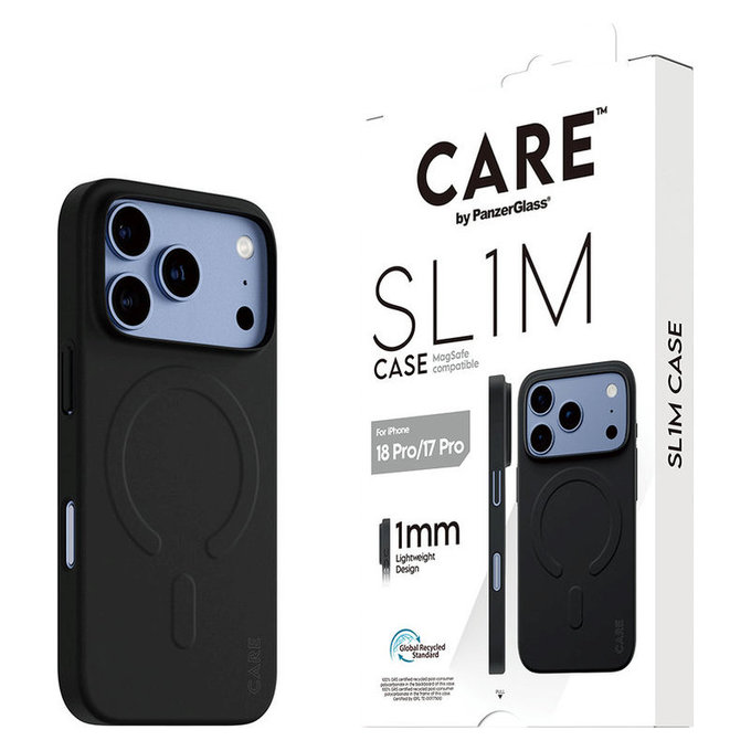 Калъф SL1M с MagSAFE за iPhone 18 Pro/17 Pro/16e, Черен, PanzerGlass