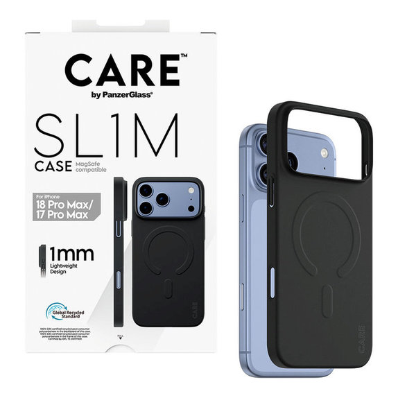 Калъф SL1M с MagSAFE за iPhone 18 Pro Max/17 Pro Max/16e, Черен, PanzerGlass