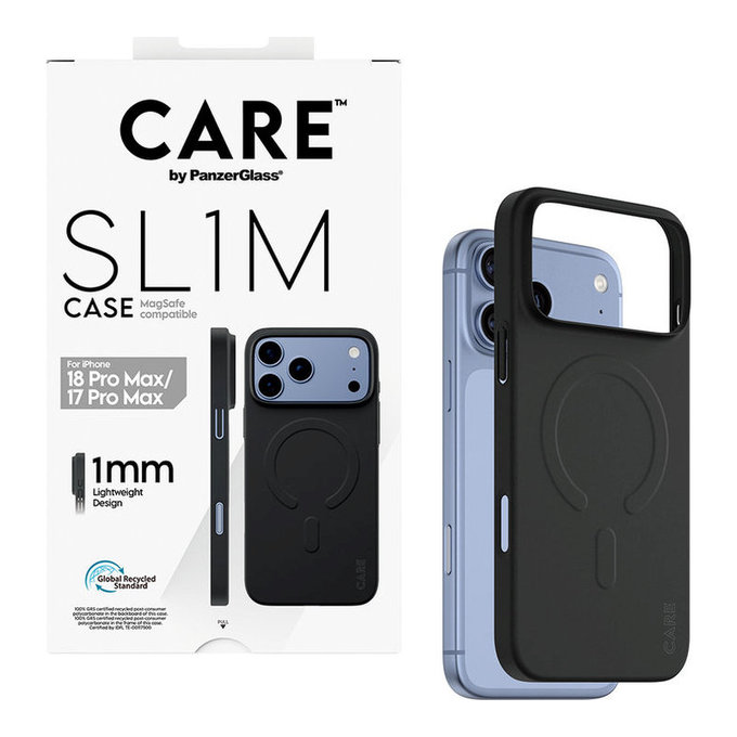 Калъф SL1M с MagSAFE за iPhone 18 Pro Max/17 Pro Max/16e, Черен, PanzerGlass