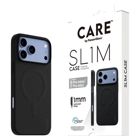 Калъф SL1M с MagSAFE за iPhone 18 Pro Max/17 Pro Max/16e, Черен, PanzerGlass