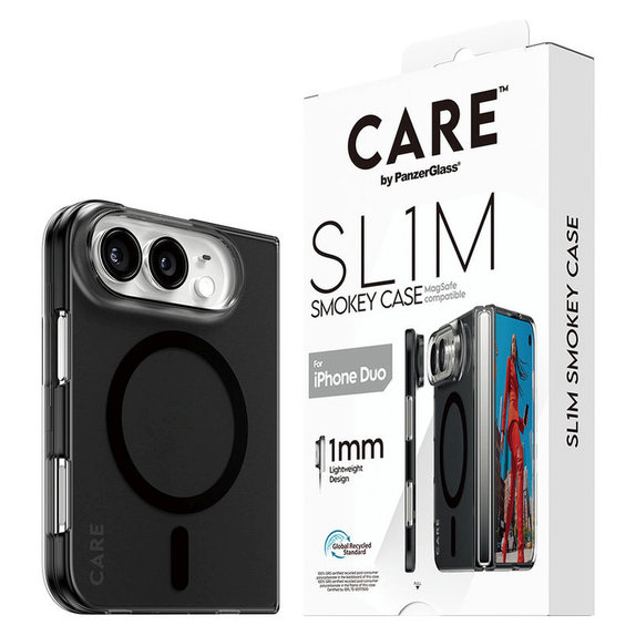 Калъф SL1M Smokey с черен MagSafe за iPhone Duo, PanzerGlass