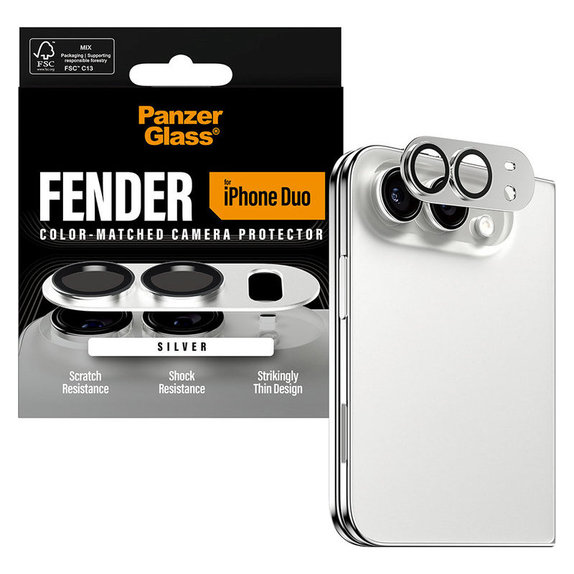 Протектор за обектив на задна камера Fender за iPhone Duo, Бял, PanzerGlass