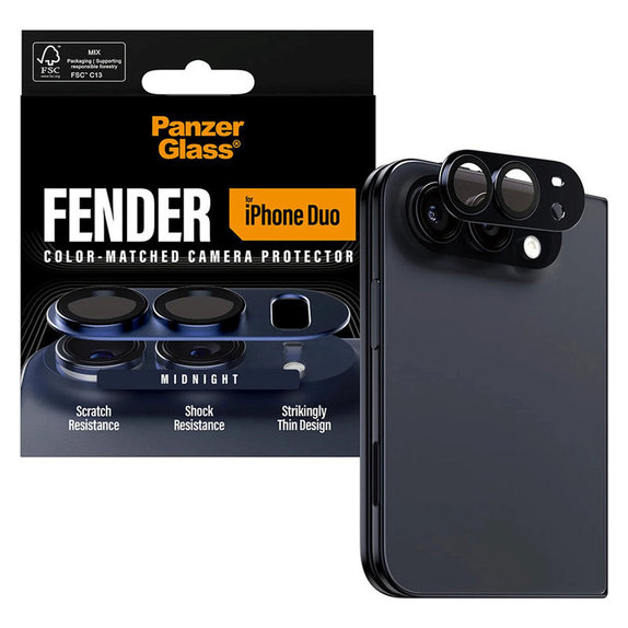 Протектор за обектив на задна камера Fender за iPhone Duo, Dark Blue, PanzerGlass