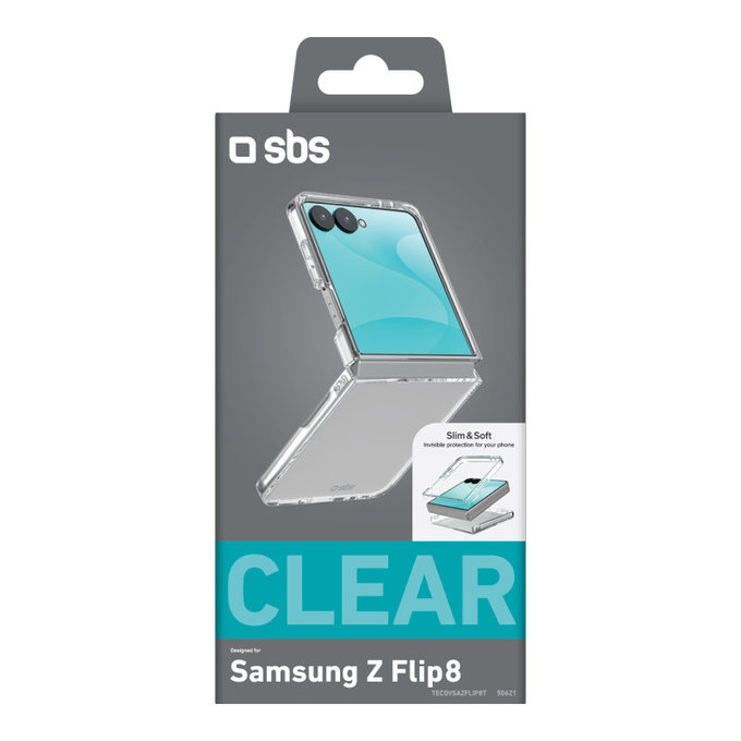 Калъф Crystal за Samsung Galaxy Z Flip8, Прозрачно, SBS