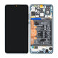 дисплей за Huawei P30 Lite, Тъчскрийн и рамка с батерия, 02352RQA, Peacock Blue, Genuine Service Pack