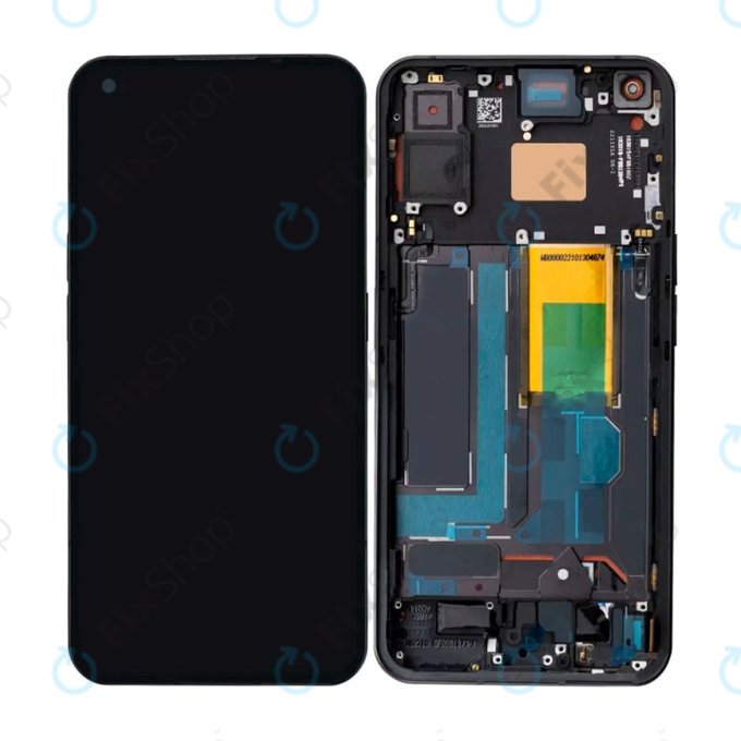 дисплей OLED за Nothing Phone (1), Тъчскрийн и рамка, черен, Black