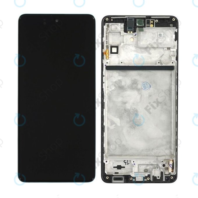 дисплей за Samsung M51 M515F, Тъчскрийн и рамка, GH82-23568A, GH82-24168A, GH82-24166A, Celestial Black, Genuine Service Pack