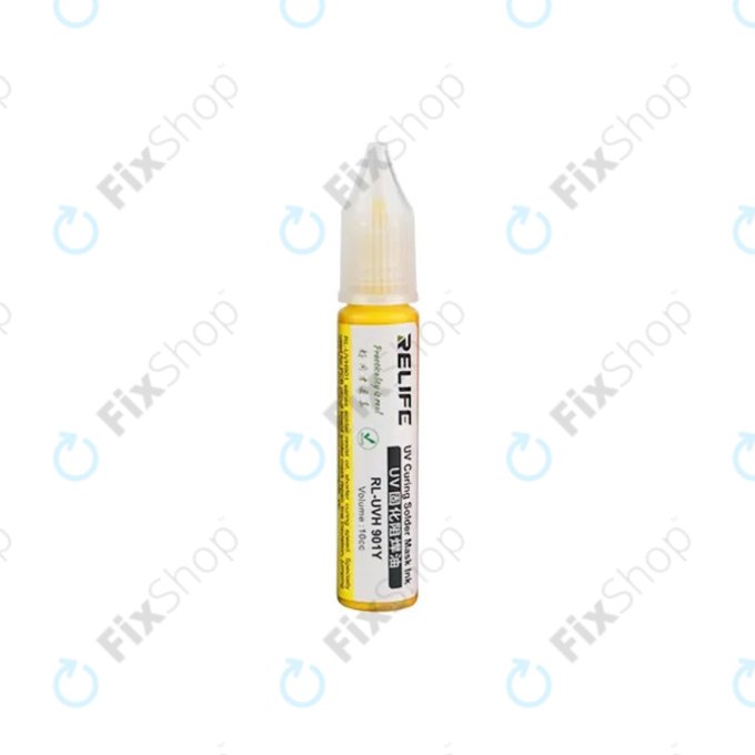 UV втвърдяваща се спойка маска – 10ml (жълта), Relife RL-UVH901Y