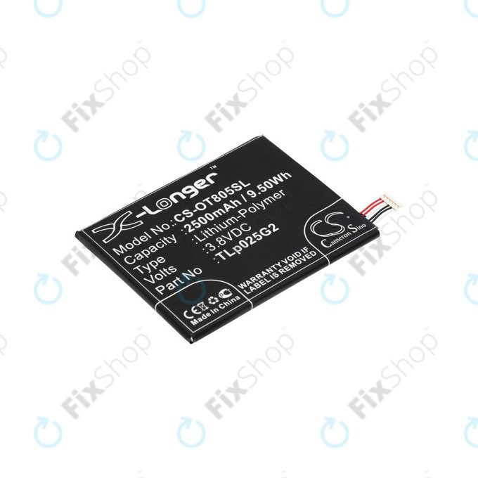 Батерия за Alcatel One Touch Pixi 8", 2500mAh, Li-Pol, 3.8V, TLp025G2, HQ