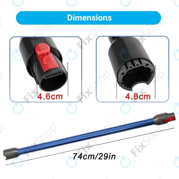 Смукателна тръба за Dyson V12, син, Blue