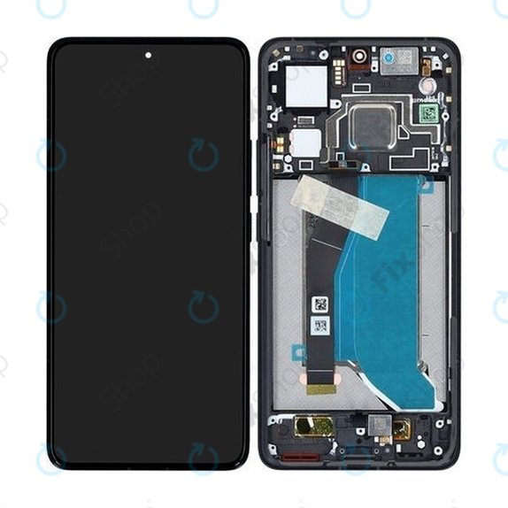 Дисплей за Xiaomi 14T Pro, тъч стъкло с рамка, Titan Black, 56001500N1200, Genuine Service Pack