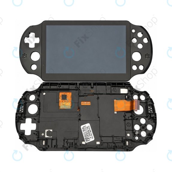 LCD дисплей за Sony PlayStation Vita 1000, тъчскрийн, рамка, черен, Black, Refurbished