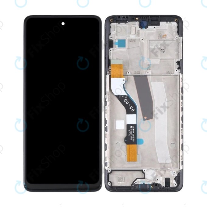 дисплей за Motorola Moto G51 XT2171, Тъчскрийн и рамка, черен, Black, TFT