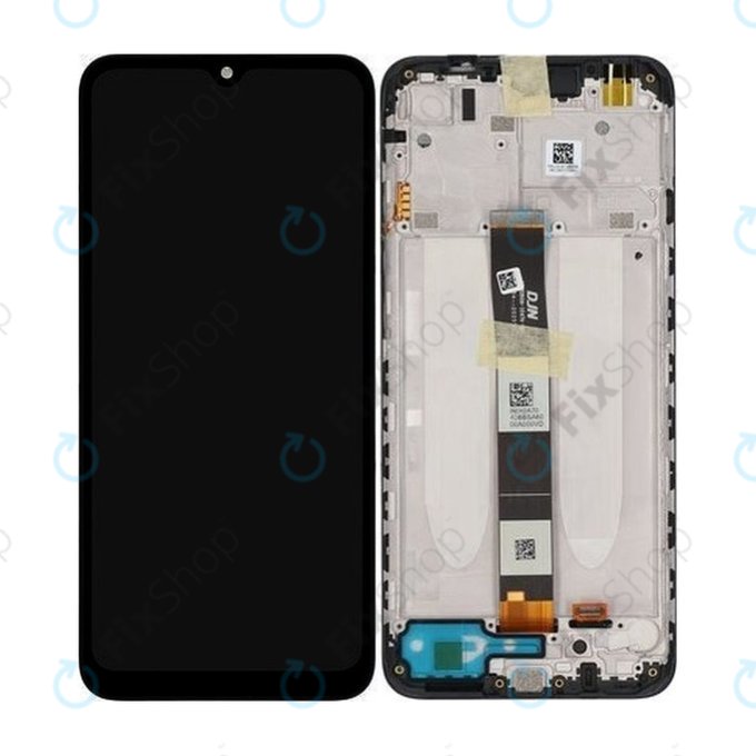 дисплей за Xiaomi Redmi 9C M2006C3MG M2006C3MT, 9A M2006C3LG M2006C3LI, Тъчскрийн и рамка, 5600070C3L00, черен, Black, Genuine Service Pack