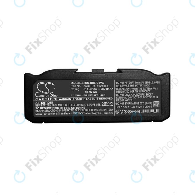 Батерия за iRobot Roomba e-series, i-series, ABL-D1, 4624864, ABL-D2, Li-Ion 14.4V 6800mAh, HQ