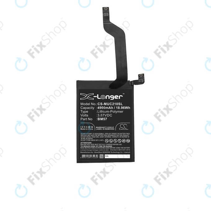 Батерия за Xiaomi Redmi Note 10 Pro M2101K6G M2101K6R, BM57, 4900mAh, HQ