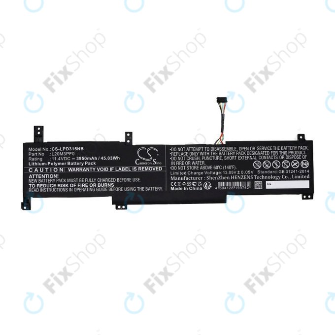 Батерия за Lenovo IdeaPad 3-series, 3950mAh, Li-Pol, 11.4V, L20M3PF0, HQ