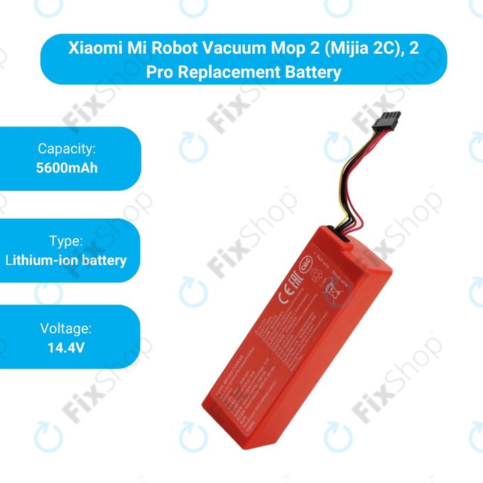 Батерия за Xiaomi Mi Robot Vacuum Mop 2 (Mijia 2C), 2 Pro, P1904-4S2P-MM, Li-Ion, 14.4V 6500mAh
