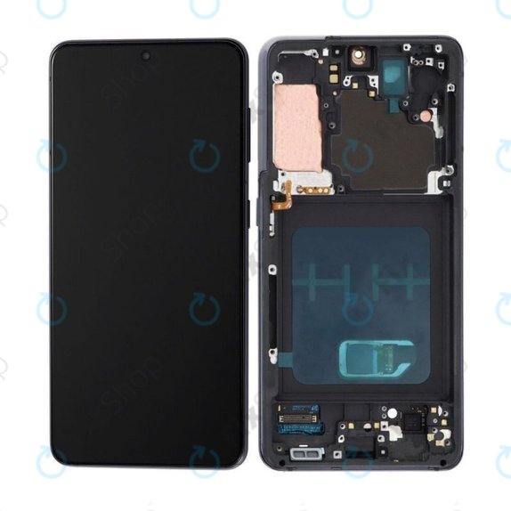 дисплей OLED за Samsung S21 G991B, Тъчскрийн и рамка, Phantom Grey