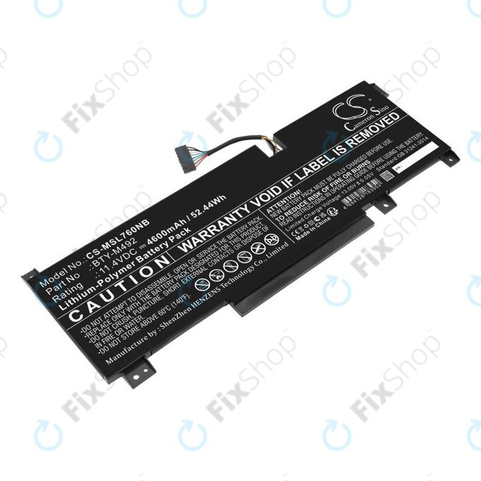 Батерия за MSI Pulse GL76, Katana GF66, Bravo 15, Crosshair 17, 4600mAh, Li-Pol, 11.4V, BTY-M492, HQ
