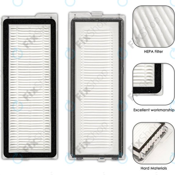 HEPA филтър, 2 бр. за Xiaomi Roborock Qrevo Curv, Qrevo Edge, Qrevo MaxV, Qrevo Pro, Qrevo Plus, QV-series