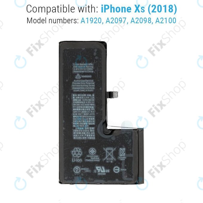 Батерия за iPhone XS, 2658mAh, FixPremium