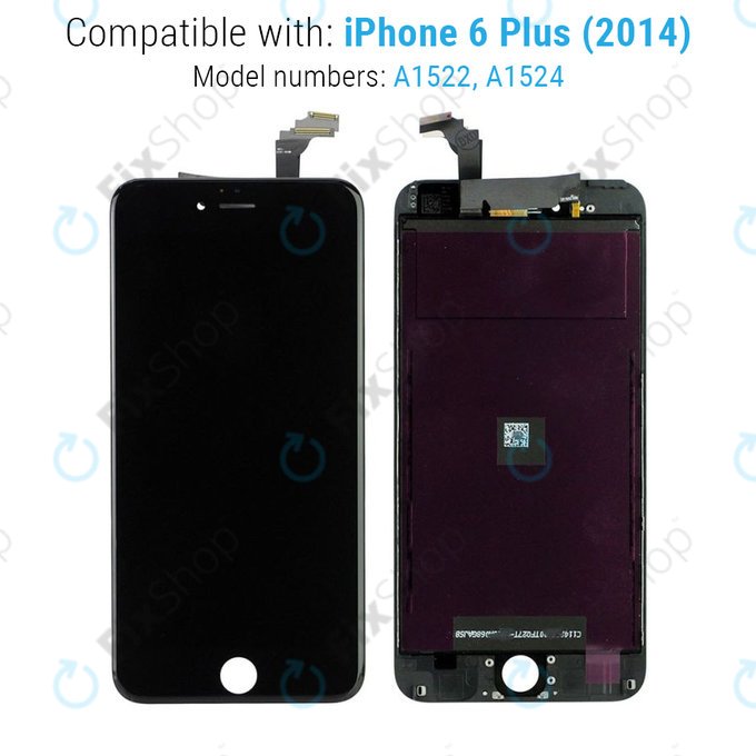 Дисплей за iPhone 6 Plus, Black, Тъчскрийн с рамка