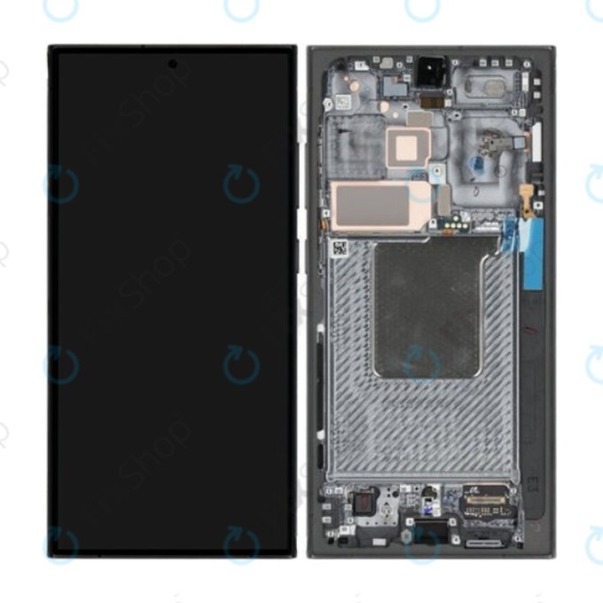 дисплей за Samsung S24 Ultra S928B, Тъчскрийн и рамка, GH82-33396B, Titanium Black, Genuine Service Pack