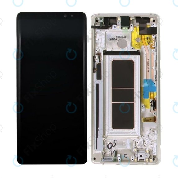 дисплей за Samsung Note 8 N950F, Тъчскрийн и рамка, Maple Gold, GH97-21065D, GH97-21066D, Genuine Service Pack