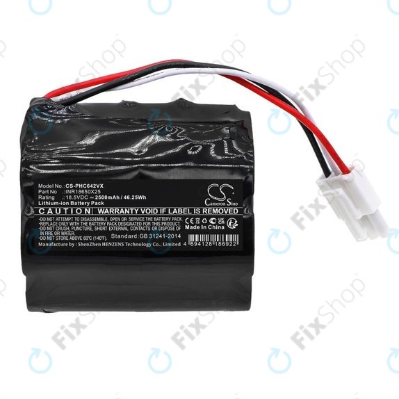 Батерия за Philips PowerPro Aqua FC6401, FC6402, INR18650X25, Li-Ion 18.5V 2500mAh, HQ