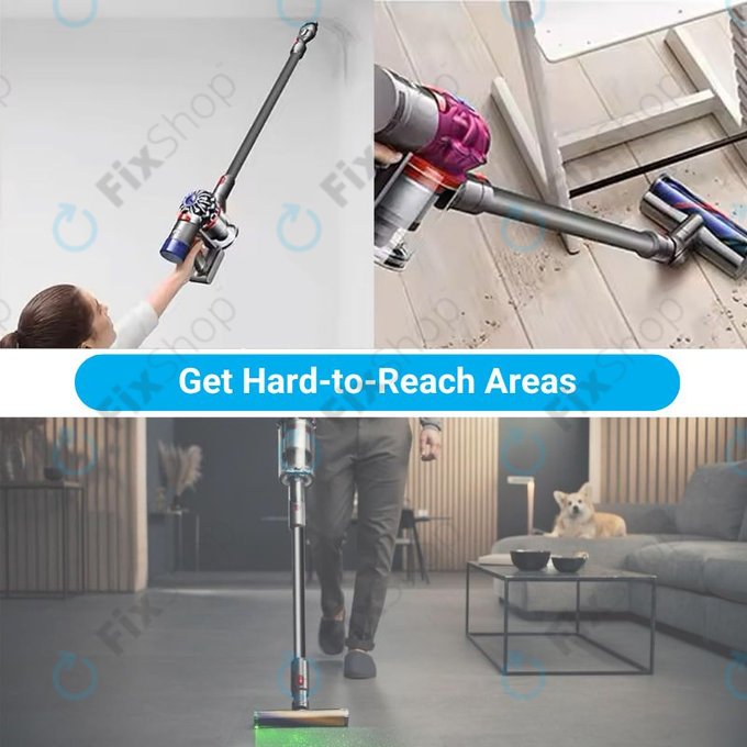 Смукателна тръба за Dyson V-series, Outsize, сребърен, Silver