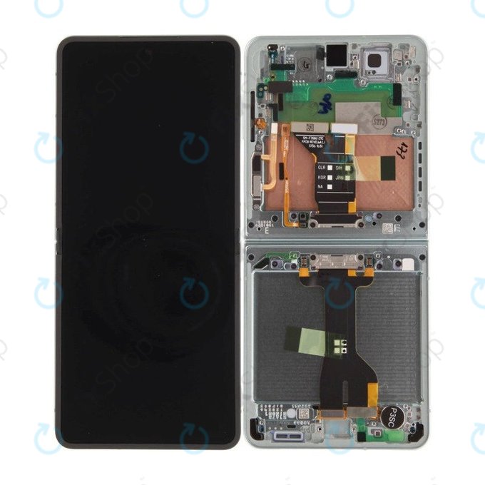 Дисплей за Samsung Z Flip 7 F766B, Mint, Тъчскрийн с рамка, GH82-37581E Genuine Service Pack