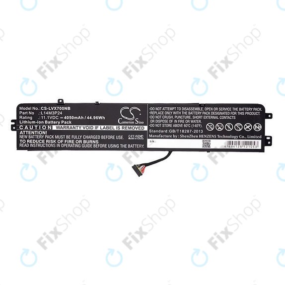 Батерия за Lenovo Ideapad 700, Legion Y520, R720, 4050mAh, Li-Ion, 11.1V, L14M3P24, HQ
