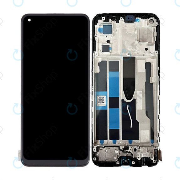 дисплей OLED за Oppo Reno 7 5G, Тъчскрийн и рамка, Stary Black