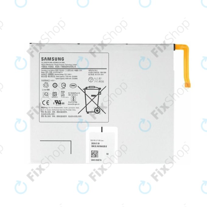 Батерия за Samsung Tab S7 T870, T875, T876B, EB-BT875ABY, 8000mAh, GH43-05028A, Genuine Service Pack