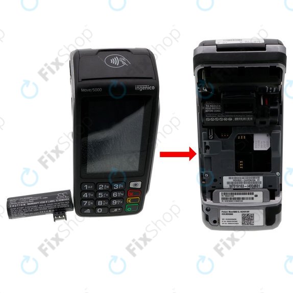 Батерия за Ingenico Move 5000, 3000mAh, Li-Ion, 3.7V, F26402376, HQ