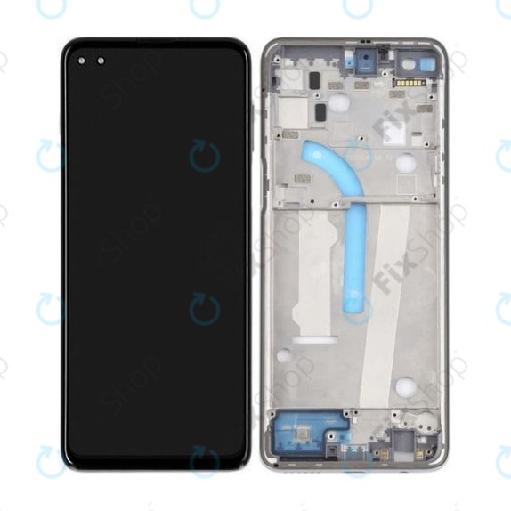 дисплей за Motorola Moto G100 XT2125, Тъчскрийн и рамка, Slate Grey, TFT