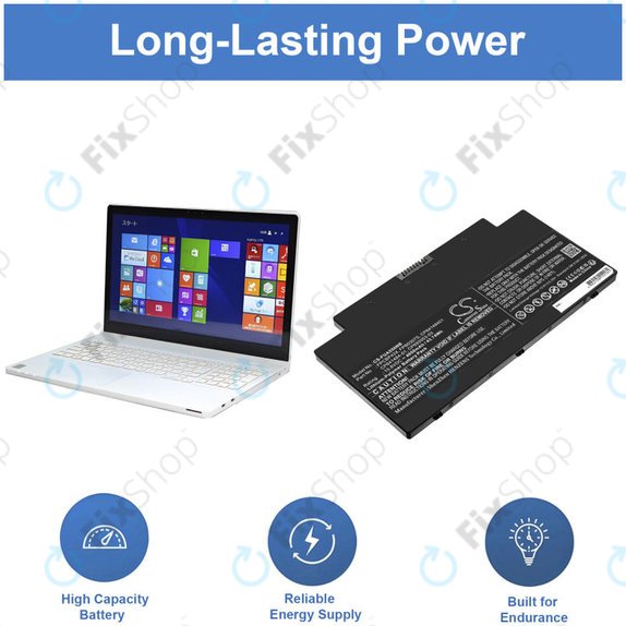 Батерия за Fujitsu Lifebook AH77, A556, A3510, U536, 4050mAh, Li-Pol, 10.8V, CP641484-01, HQ