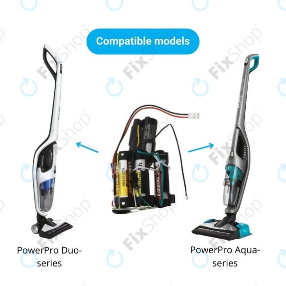 Батерия за Philips PowerPro Aqua FC6408, FC6409, Duo FC6171, FC6172, 300003446961, 69-2008-009-211, 69-2008-009-201, Li-Ion 25.2V 2000mAh, HQ