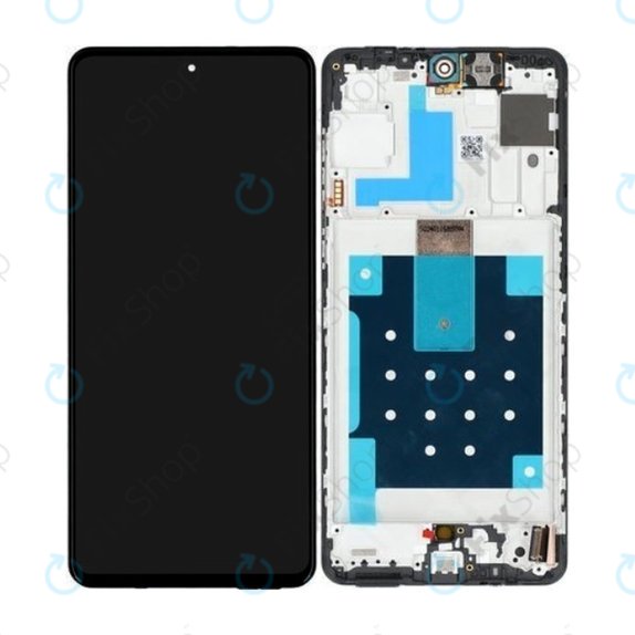дисплей за Samsung M55 M556B, Тъчскрийн и рамка, GH81-25791A, черен, Black, Genuine Service Pack