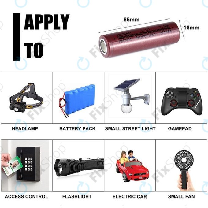 Акумулаторна литиево-йонна батерия 18650, 2000mAh, 3.6V