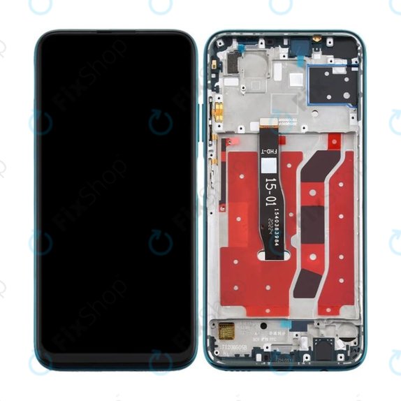 дисплей за Huawei P40 Lite, Тъчскрийн и рамка, Crush Green, TFT