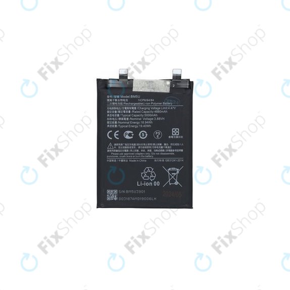 Батерия за Xiaomi Redmi Note 13 Pro+ 23090RA98C, 5000mAh, BM5U, 1330103000037B, Genuine Service Pack