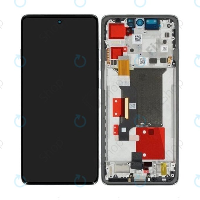Дисплей за Motorola Edge 60 Pro, Shadow, Тъчскрийн с рамка, 5D68C30045 Genuine Service Pack