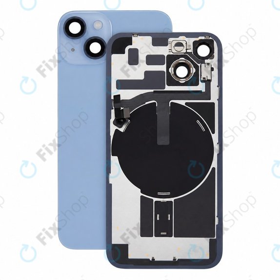 Стъкло на задния капак за iPhone 14, Blue, Pulled A