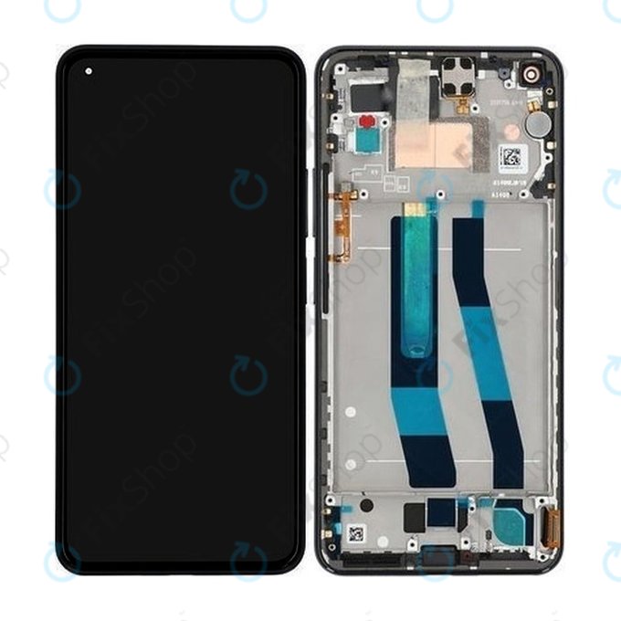 дисплей за Xiaomi Mi 11 Lite 5G, Тъчскрийн и рамка, 56000200K900, 56000K00K900, Truffle Black, Genuine Service Pack